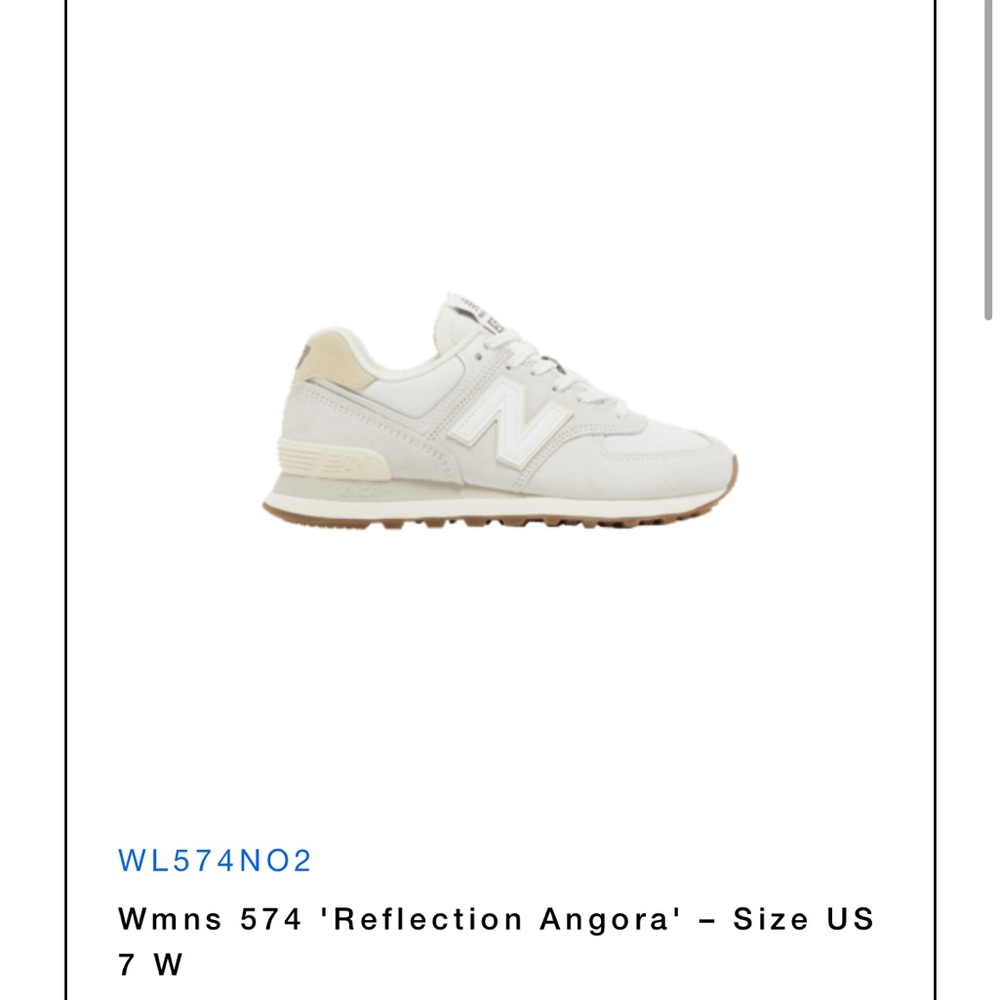 New Balance Women's 574 Sneakers - White and Cream
